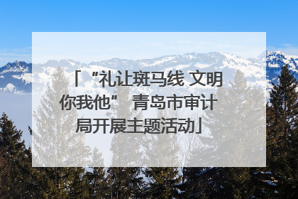 “礼让斑马线 文明你我他” 青岛市审计局开展主题活动