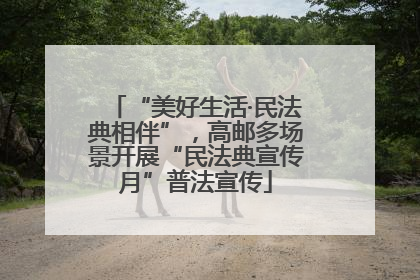 “美好生活·民法典相伴”，高邮多场景开展“民法典宣传月”普法宣传