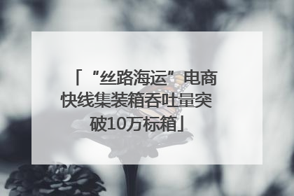 “丝路海运”电商快线集装箱吞吐量突破10万标箱