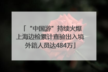 “中国游”持续火爆 上海边检累计查验出入境外籍人员达484万