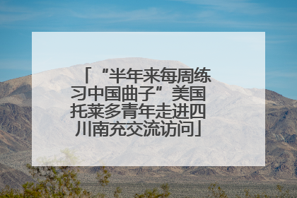“半年来每周练习中国曲子”美国托莱多青年走进四川南充交流访问