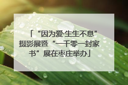“因为爱·生生不息”摄影展暨“一千零一封家书”展在枣庄举办