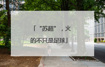 “苏超”，火的不只是足球