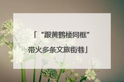 “跟黄鹤楼同框”带火多条文旅街巷