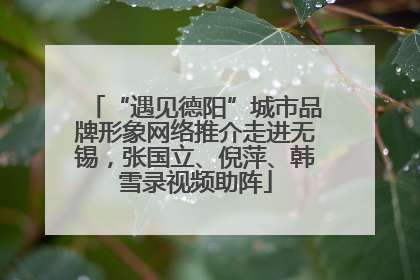 “遇见德阳”城市品牌形象网络推介走进无锡，张国立、倪萍、韩雪录视频助阵