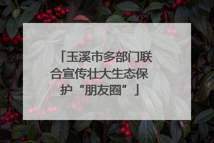 玉溪市多部门联合宣传壮大生态保护“朋友圈”