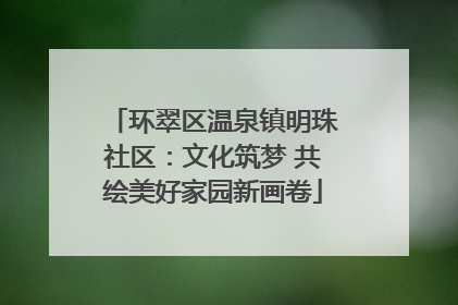 环翠区温泉镇明珠社区：文化筑梦 共绘美好家园新画卷