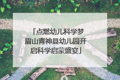 点燃幼儿科学梦 眉山青神县幼儿园开启科学启蒙盛宴