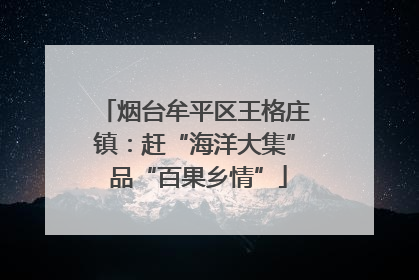 烟台牟平区王格庄镇：赶“海洋大集” 品“百果乡情”