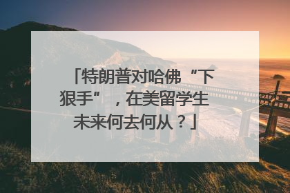 特朗普对哈佛“下狠手”，在美留学生未来何去何从？