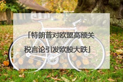 特朗普对欧盟高额关税言论引发欧股大跌