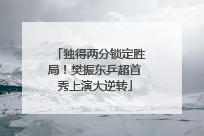 独得两分锁定胜局！樊振东乒超首秀上演大逆转