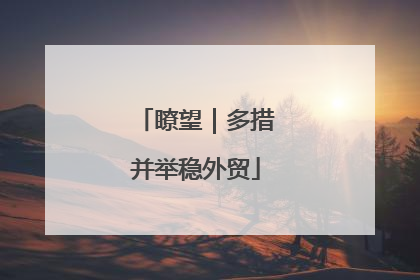 瞭望｜多措并举稳外贸