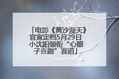 电影《黄沙漫天》官宣定档5月29日 小沈阳领衔“心眼子喜剧”赛道