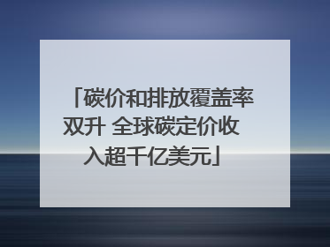 碳价和排放覆盖率双升 全球碳定价收入超千亿美元