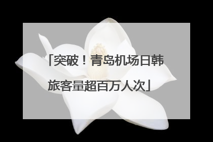 突破！青岛机场日韩旅客量超百万人次