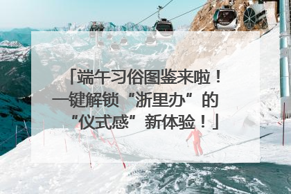 端午习俗图鉴来啦！一键解锁“浙里办”的“仪式感”新体验！