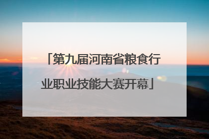 第九届河南省粮食行业职业技能大赛开幕