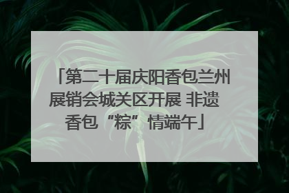 第二十届庆阳香包兰州展销会城关区开展 非遗香包“粽”情端午