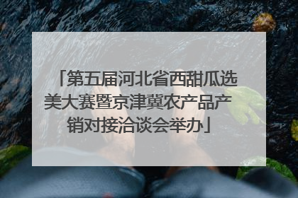 第五届河北省西甜瓜选美大赛暨京津冀农产品产销对接洽谈会举办