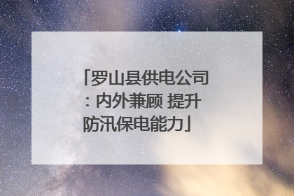 罗山县供电公司：内外兼顾 提升防汛保电能力