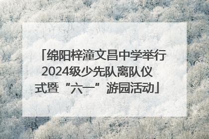 绵阳梓潼文昌中学举行2024级少先队离队仪式暨“六一”游园活动