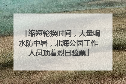 缩短轮换时间，大量喝水防中暑，北海公园工作人员顶着烈日验票