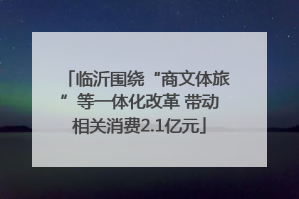 临沂围绕“商文体旅”等一体化改革 带动相关消费2.1亿元