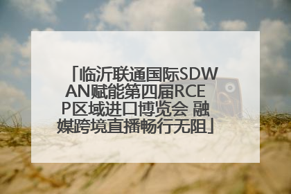 临沂联通国际SDWAN赋能第四届RCEP区域进口博览会 融媒跨境直播畅行无阻