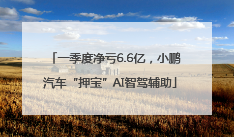 一季度净亏6.6亿，小鹏汽车“押宝”AI智驾辅助