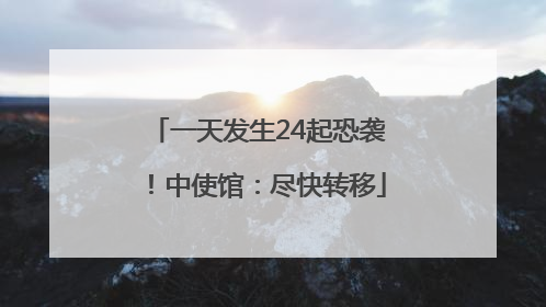 一天发生24起恐袭！中使馆：尽快转移