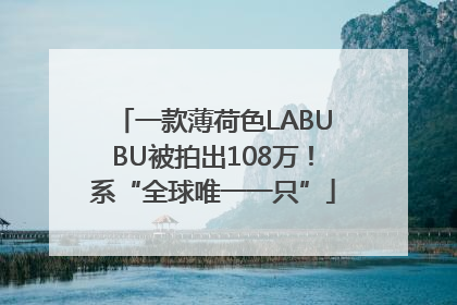 一款薄荷色LABUBU被拍出108万！系“全球唯一一只”