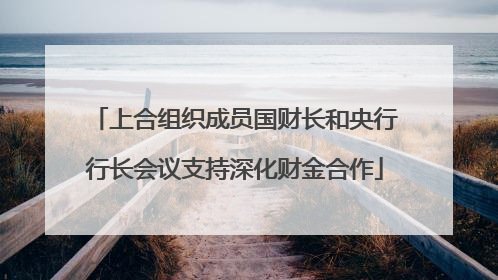 上合组织成员国财长和央行行长会议支持深化财金合作