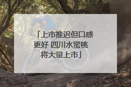上市推迟但口感更好 四川水蜜桃将大量上市
