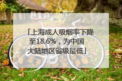 上海成人吸烟率下降至18.6%，为中国大陆地区省级最低