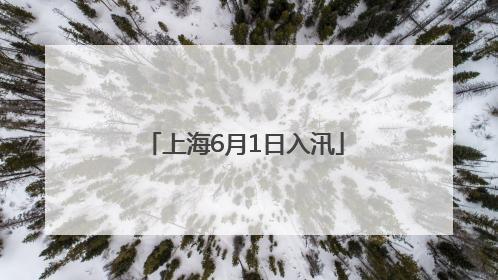 上海6月1日入汛