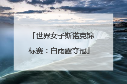 世界女子斯诺克锦标赛：白雨露夺冠