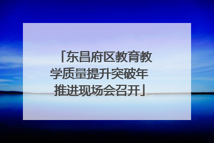 东昌府区教育教学质量提升突破年推进现场会召开