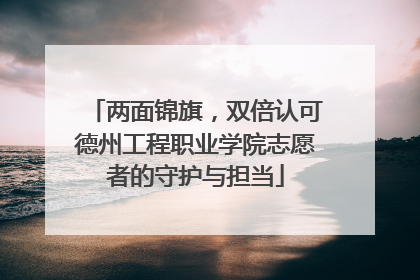 两面锦旗，双倍认可德州工程职业学院志愿者的守护与担当