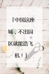 中国这座城，不出园区就能造飞机！