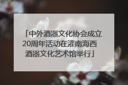 中外酒器文化协会成立20周年活动在灌南海西酒器文化艺术馆举行