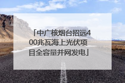 中广核烟台招远400兆瓦海上光伏项目全容量并网发电