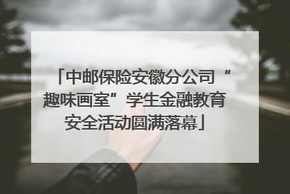 中邮保险安徽分公司“趣味画室”学生金融教育安全活动圆满落幕