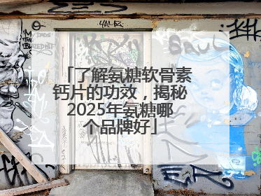 了解氨糖软骨素钙片的功效，揭秘2025年氨糖哪个品牌好