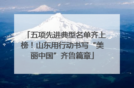 五项先进典型名单齐上榜！山东用行动书写“美丽中国”齐鲁篇章
