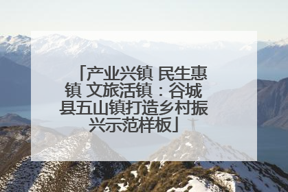 产业兴镇 民生惠镇 文旅活镇：谷城县五山镇打造乡村振兴示范样板