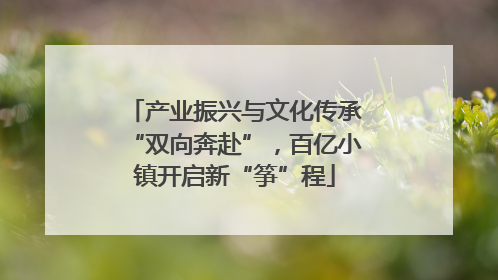 产业振兴与文化传承“双向奔赴”，百亿小镇开启新“筝”程