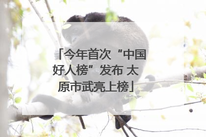 今年首次“中国好人榜”发布 太原市武亮上榜