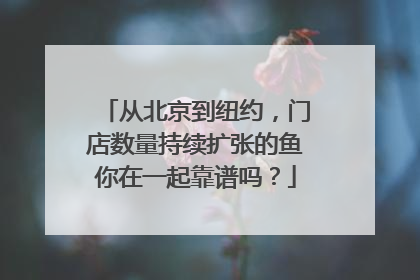 从北京到纽约，门店数量持续扩张的鱼你在一起靠谱吗？