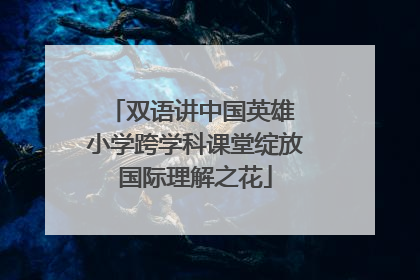 双语讲中国英雄 小学跨学科课堂绽放国际理解之花